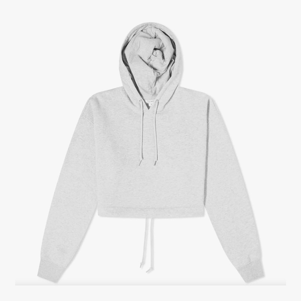 Good American Brushed Cropped Fleece Hoodie